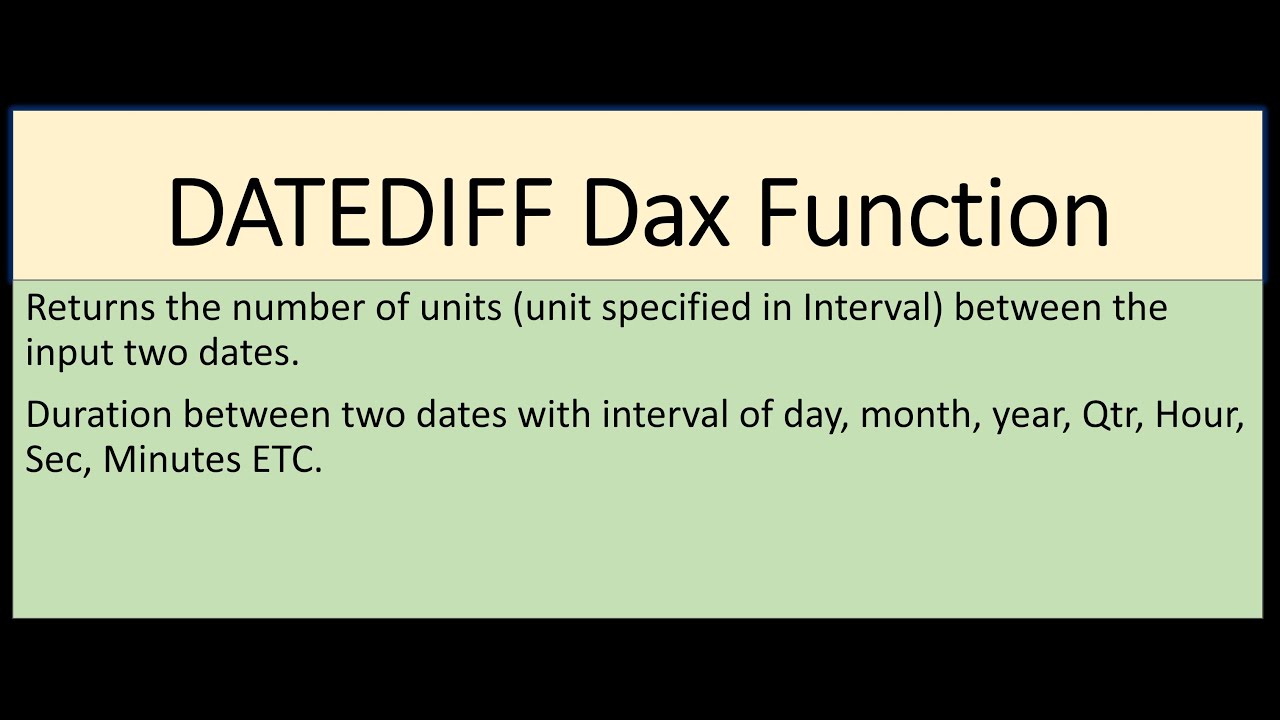 DATEDIFF DAX Function in PowerBI. # How to calculate Difference between two days. #dax