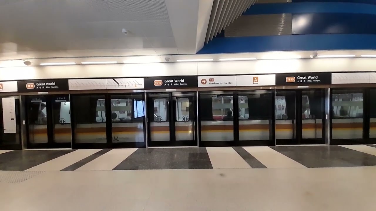 Thomson East Coast line mrt departing Great World station