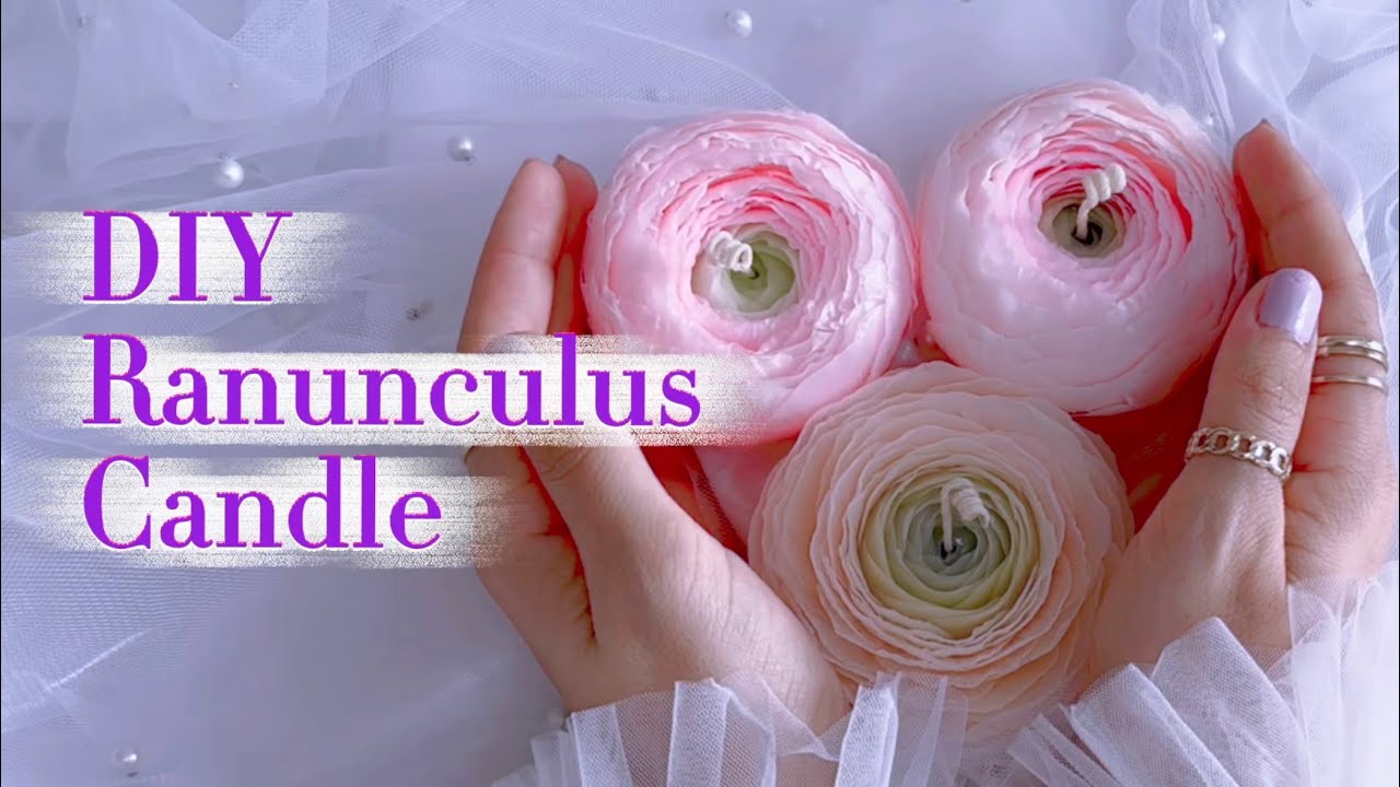 Handmade Ranunculus Candle | Step-by-Step Petal-by-Petal Tutorial!