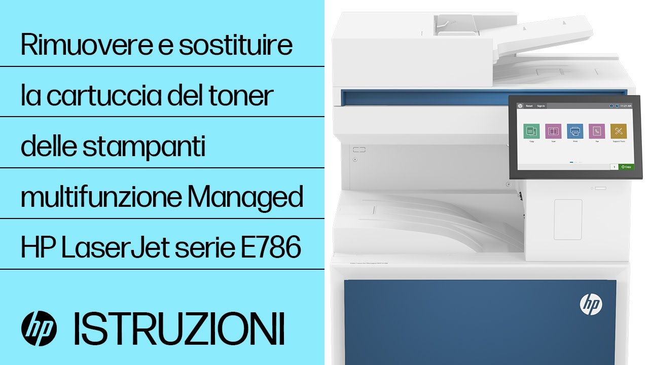 Rimuovere e sostituire cartuccia toner | MFP Managed HP Color LaserJet E786 | Stamp. HP | HP Support