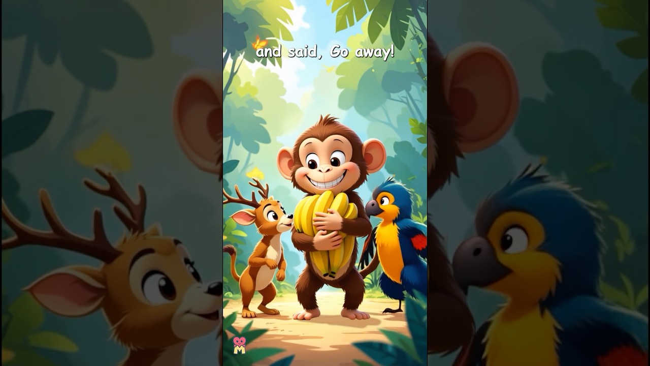 The Monkey Who Lost All the Bananas | A Lesson on Kindness #shorts #animalstories
