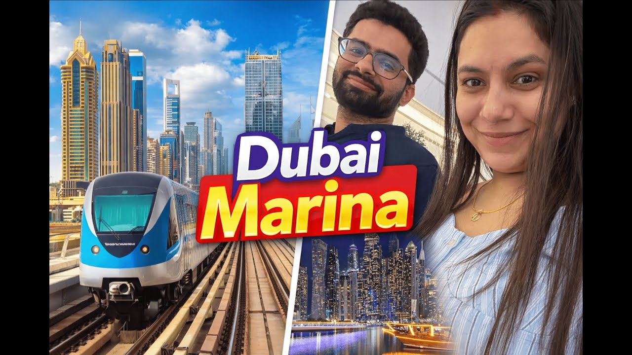 Dubai Metro & Tram to Dubai Marina 🇦🇪 | Public Transport Travel Vlog #dubai #explorepage