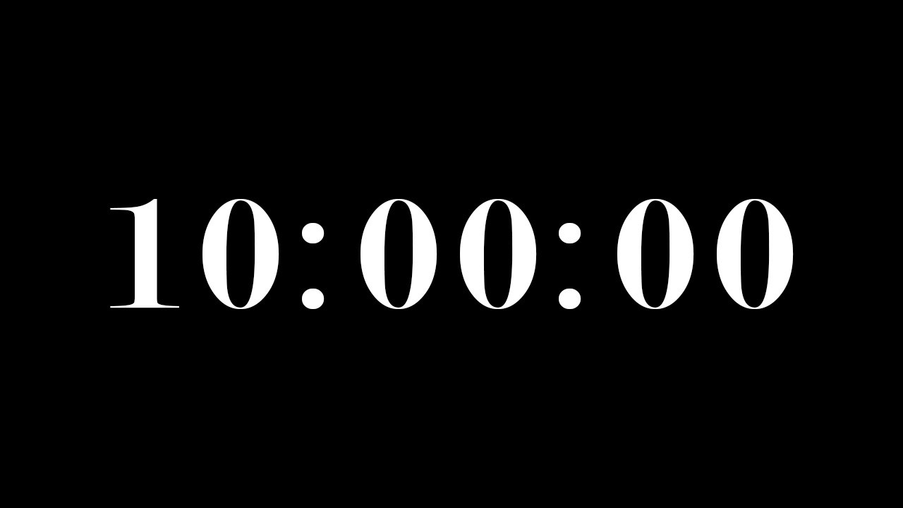 Ten hour countdown with ticking clock ASMR