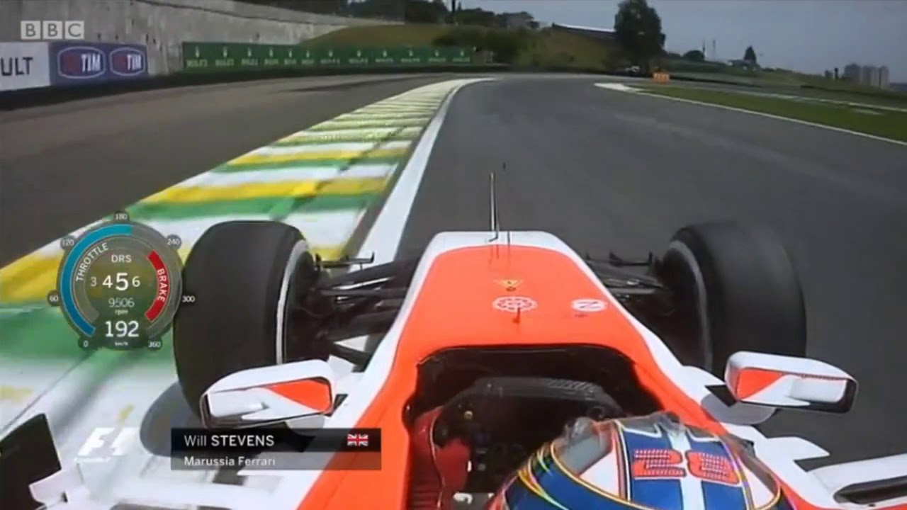 F1 2015 - Will Stevens onboard Brazil