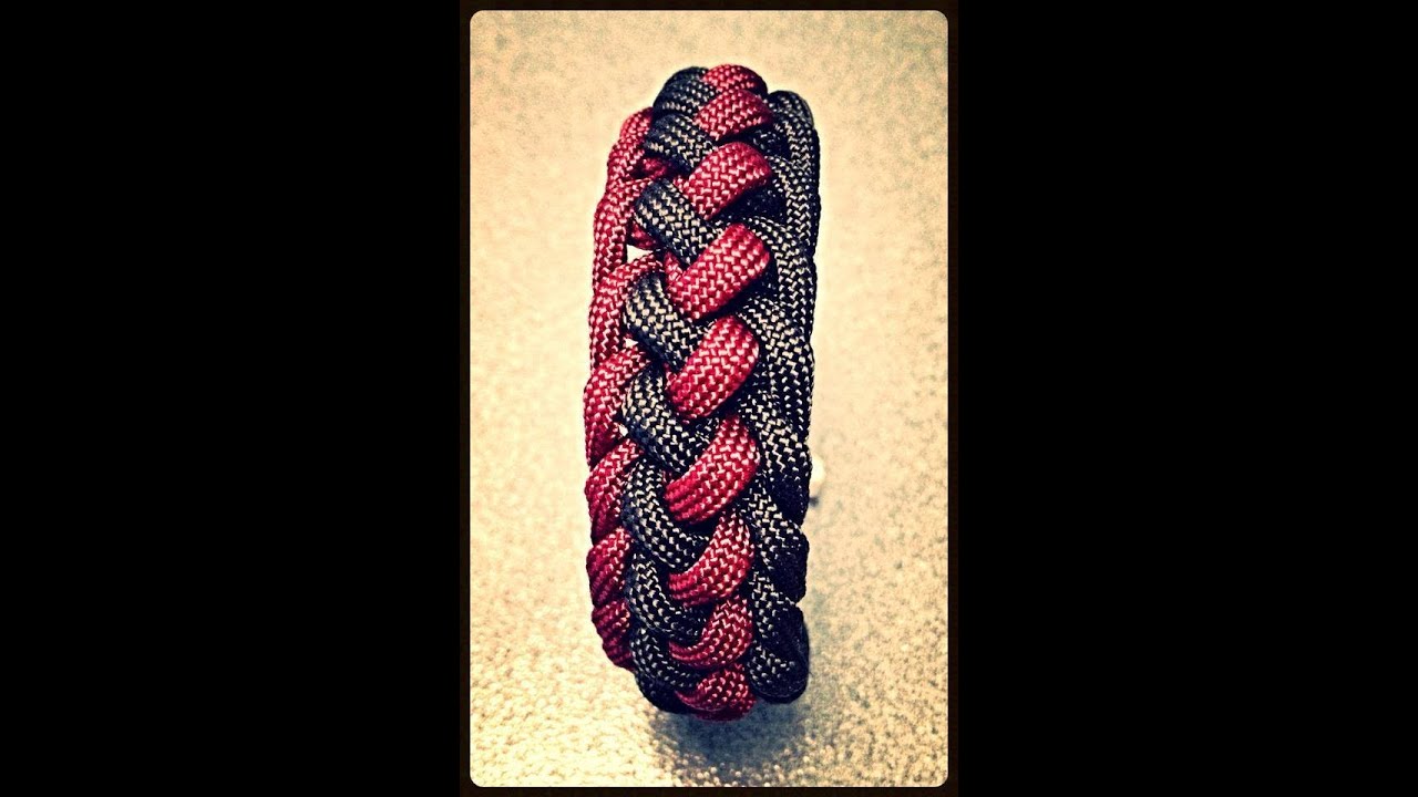 How to tie the Intertwined Half Hitch 550 paracord bar bracelet - Part 2 -- eXtremePara.com