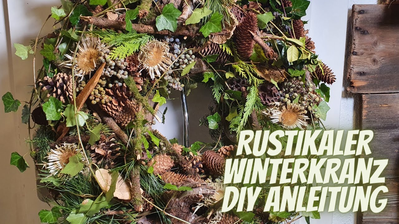 Winterlicher Kranz zum selber machen - DIY Anleitung Trauerkranz gross Klassisch - Trauerfloristik