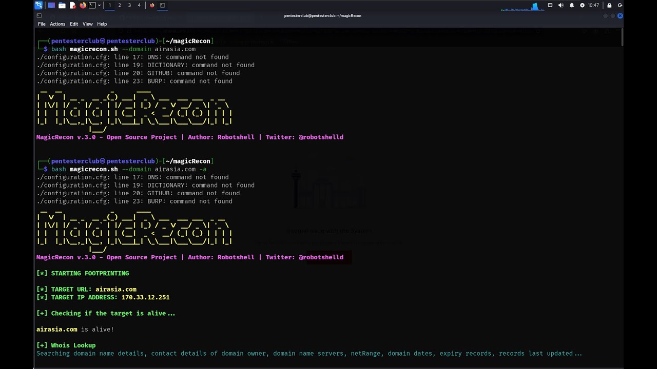 🔥 MagicRecon: Лучший инструмент для разведки, предназначенный для этичных хакеров и профессионало...