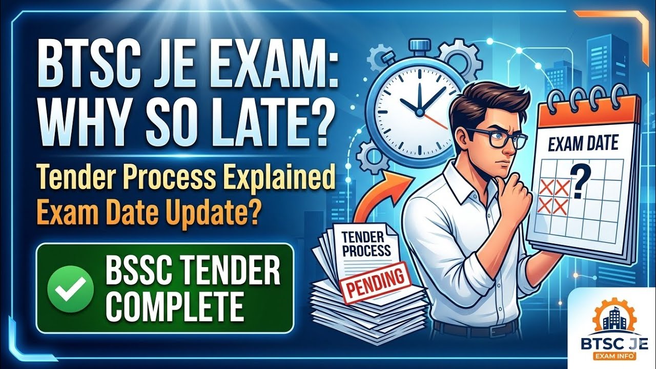 BTSC JE Tender Final? | BSSC Exam Admit Card Tender Final | Junior Engineer Exam