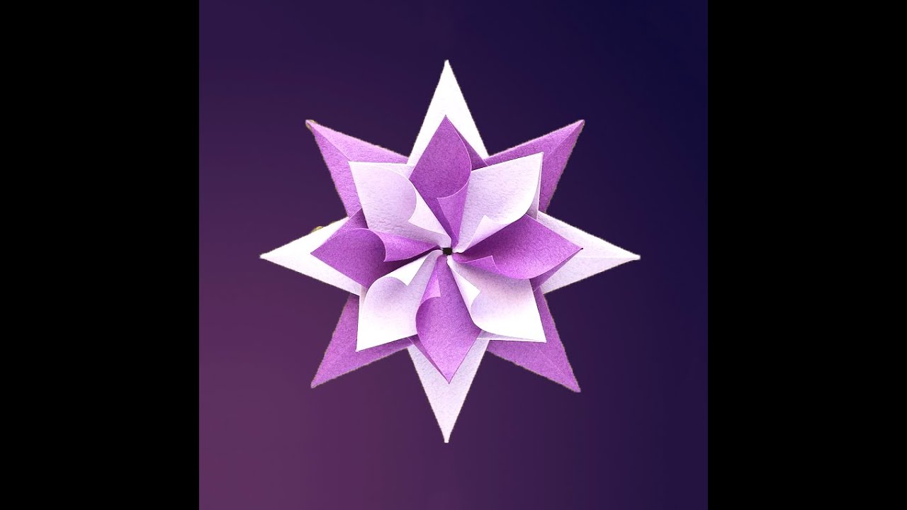 Easy and awesome origami star.  Оригами - звезда. Ideas for Christmas