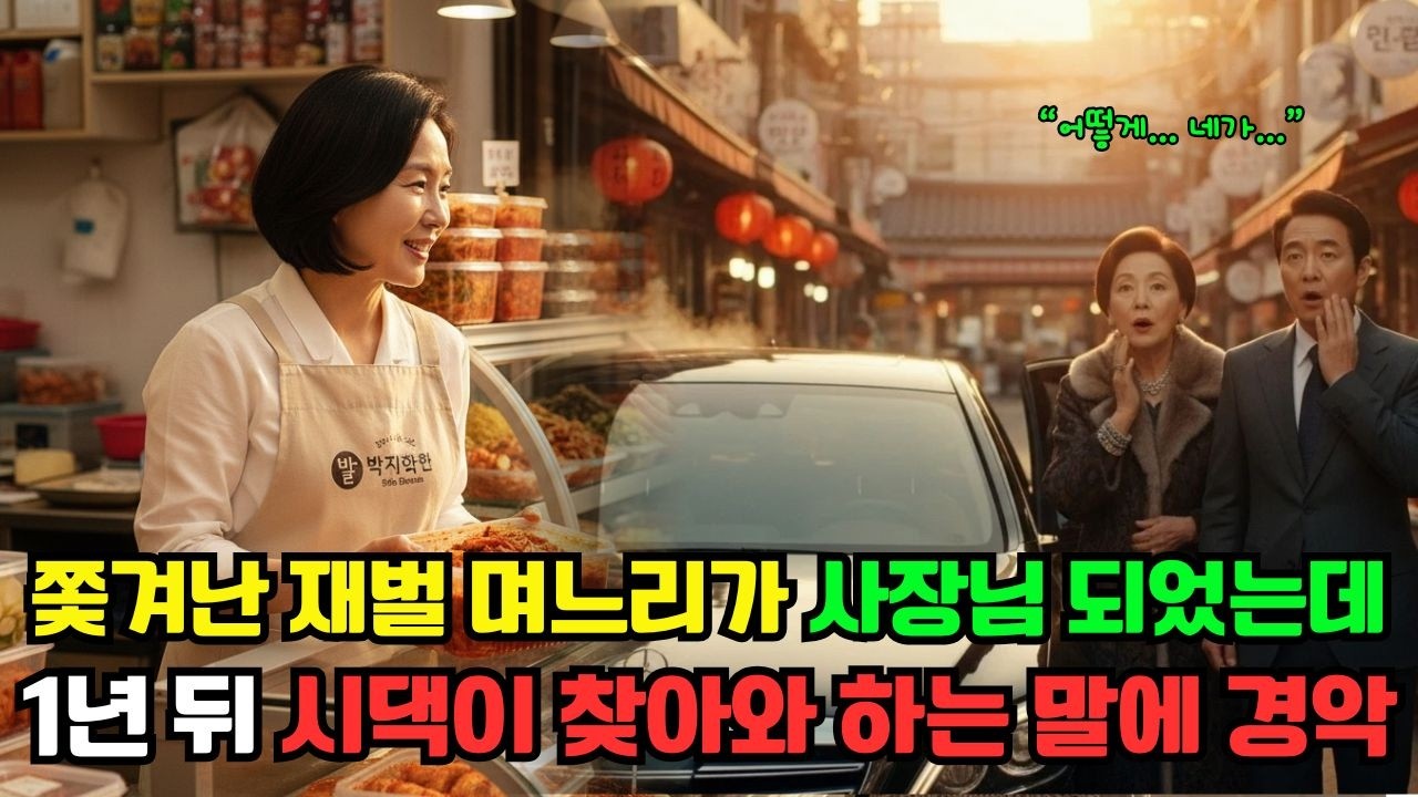 쫓겨난 재벌 며느리가 전통시장 반찬가게 시작했는데 1년 뒤 전남편이 찾아와서 하는 말에 시장 사람들은 분노하고 며느리는 비웃는데... l 복수사연ㅣ시니어사연ㅣ오디오사연