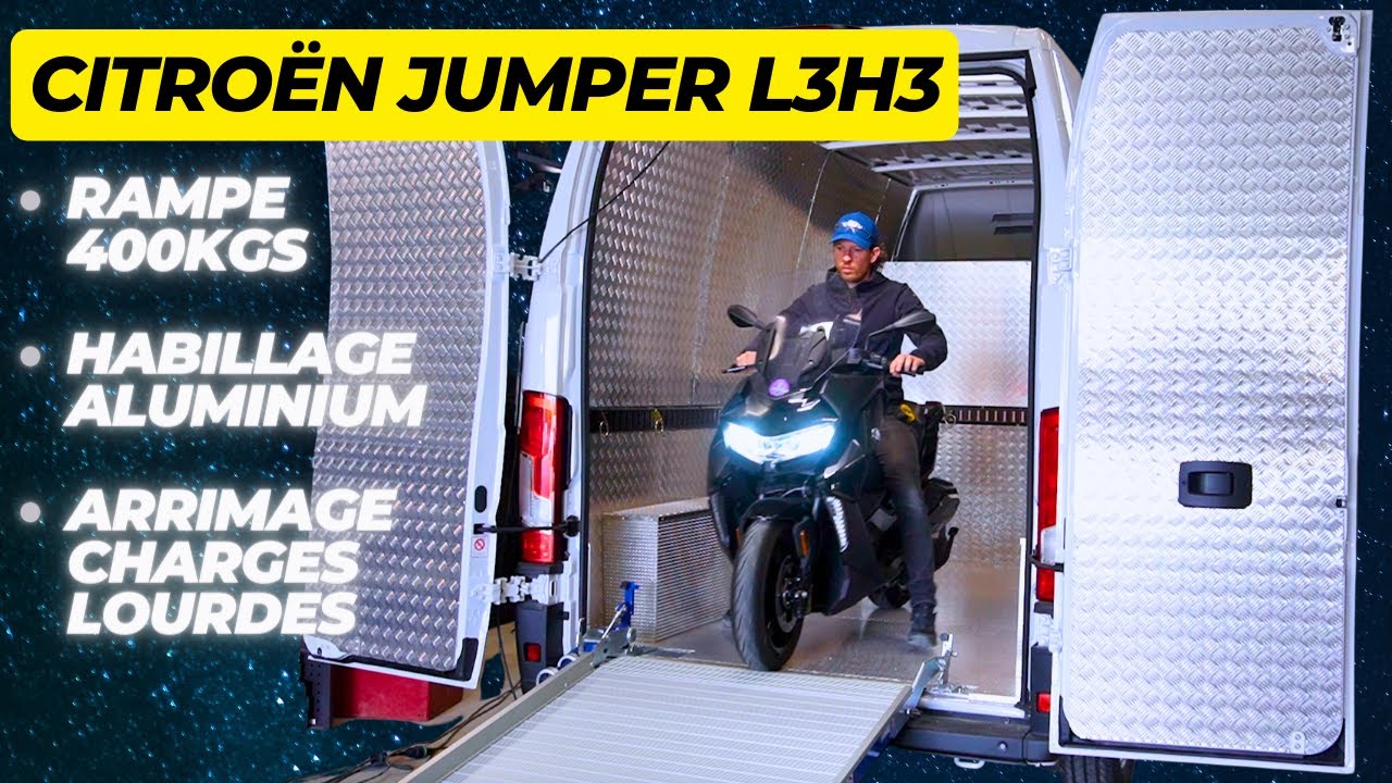Citroën Jumper L3H3 avec rampe 400kgs et protections FULL ALUMINIUM
