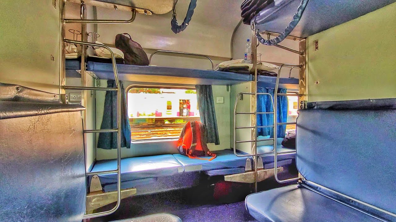 Neat & clean 3A coach interior of 16345 Netravati Express