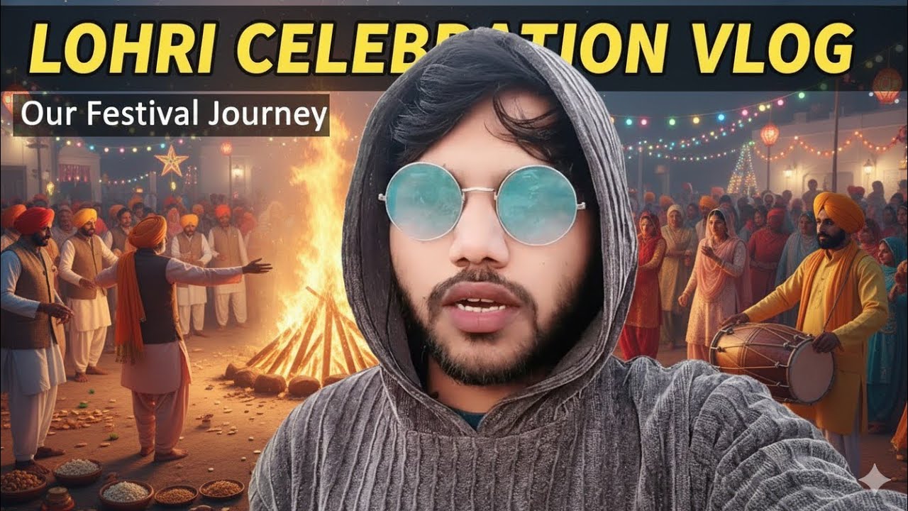 Lohri Tyohar Vlog 🔥 | Punjabi Lohri Celebration | Bonfire, Dance & Masti 🎶
