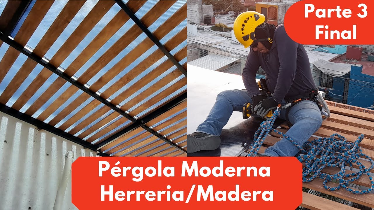👨‍🏭Últimos Pasos! Colocación de Tablas y Policarbonato en Pérgola!🪵 Parte 3  FINAL | Alex Maniass