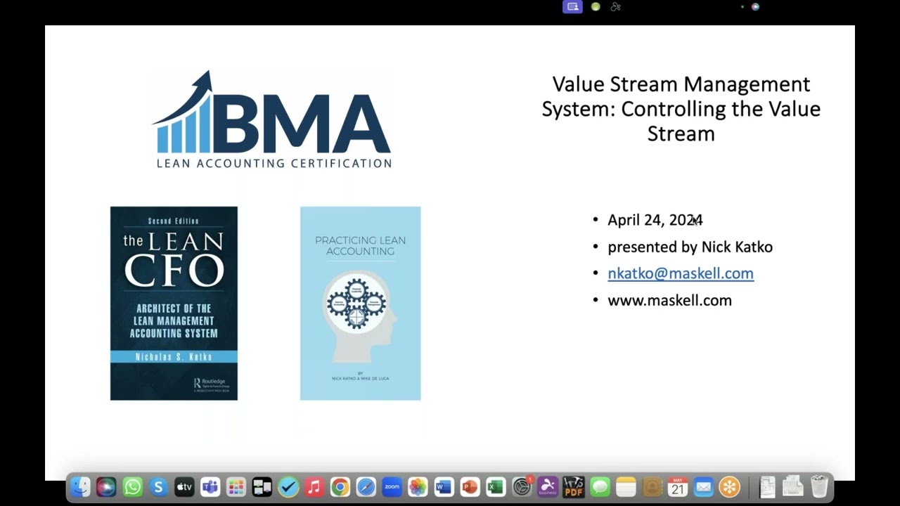 Value Stream Management  Controlling Value Streams   April 2024