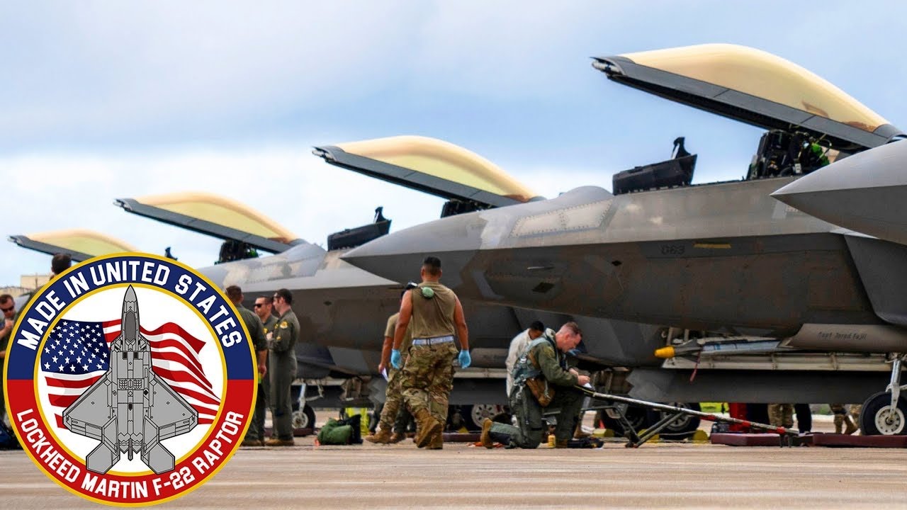 Истребители Превосходства. F-22 Рапторы на Острове Гуам в Тихом океане во время учений.