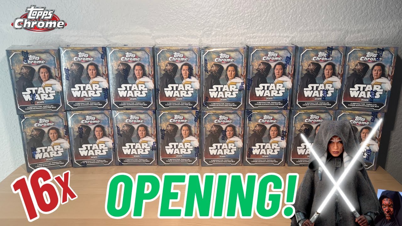 LEAVING 2025 IN THE PAST! 16x Star Wars Topps Chrome Value Box Opening!