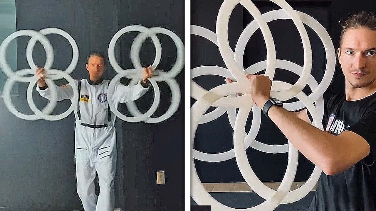 Hypnotizing Optical Illusion Rings | Incredible Contact Ring Juggling - COOL TRICKS WITH RINGS
