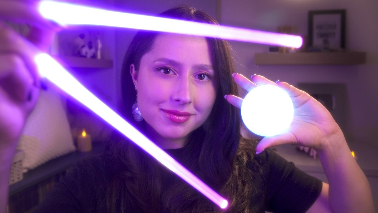 ASMR Let Me Relax Your Brain With Light Triggers 💜🌧️ Whispered, Rain  & Cozy Vibe