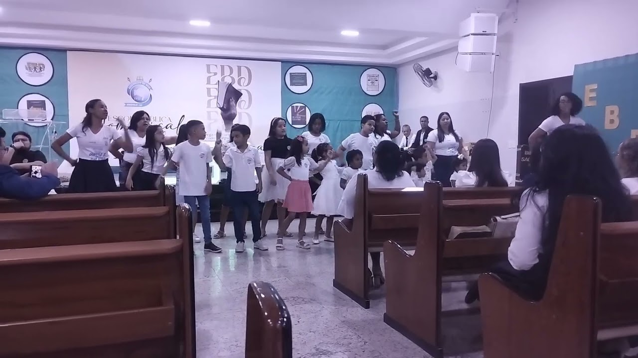 Dia nacional da EBD, apresentação das crianças