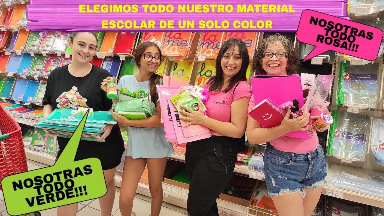Compramos todo el Material Escolar de un solo color