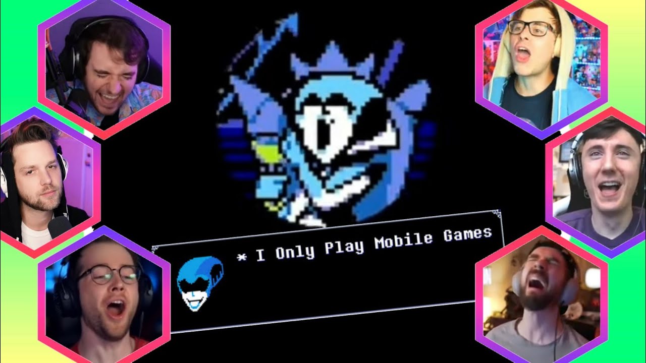 Gamers React to : Queen Only Plays Mobile Games [Deltarune chapter 2]