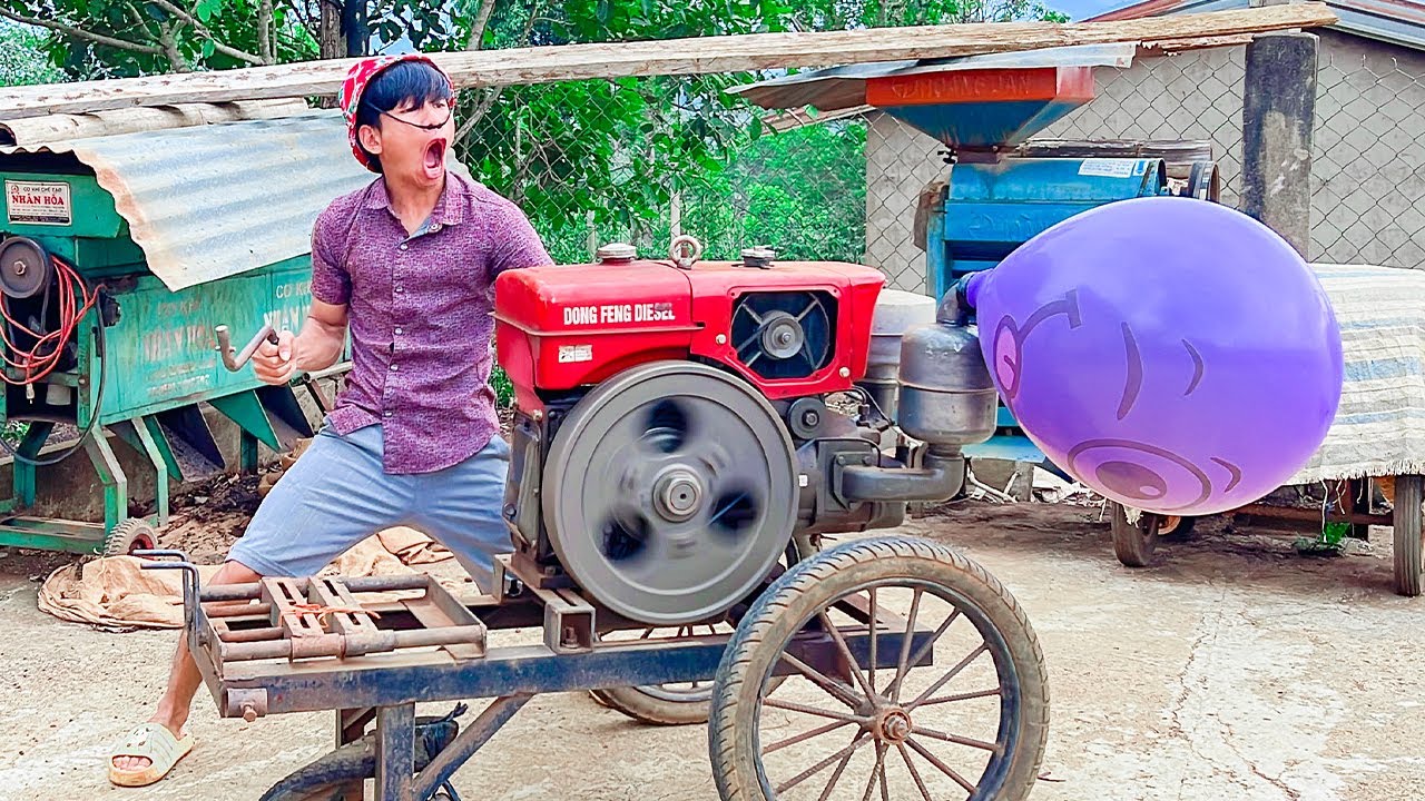Monster Balloon VS Diesel Engine Part 4
