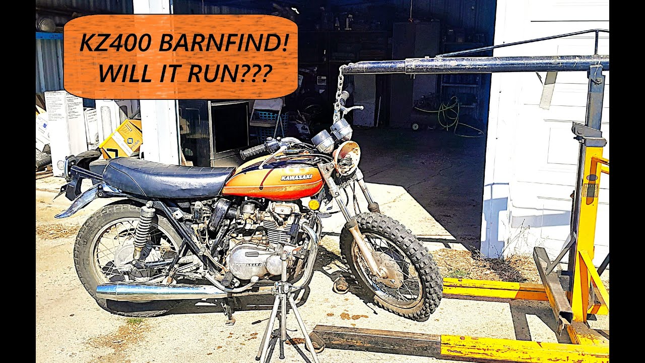 1974 Kawasaki KZ400 Barnfind Motorcycle: Will It Run And ride after So Many Years???