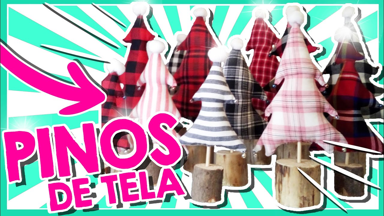 Pinos 🎄 de tela decorativos❄️con plantillas - DIY,DECO,TUTORIAL,NAVIDAD, NAVIDEÑO,CHRISTMAS,ADORNOS