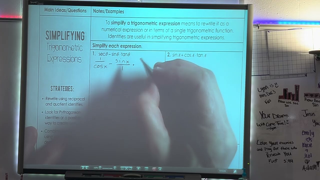 6-2 Simplify Trig Identities Part 1