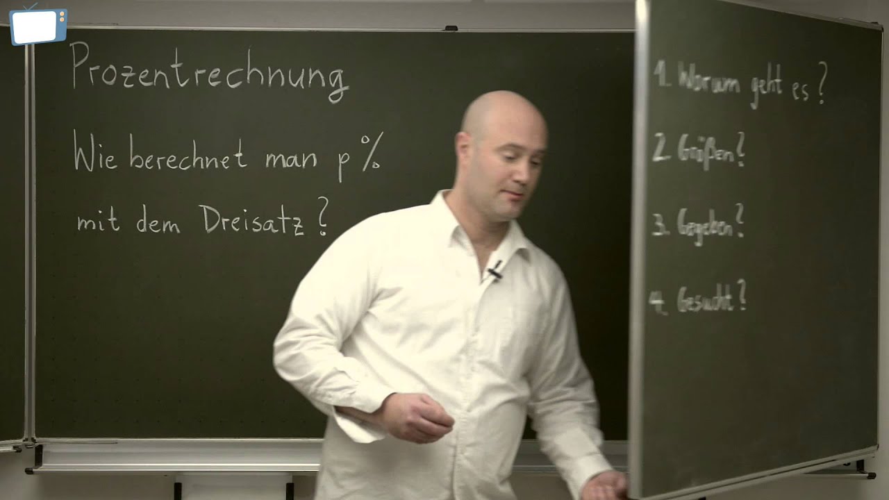 Prozentsatz mit dem Dreisatz berechnen