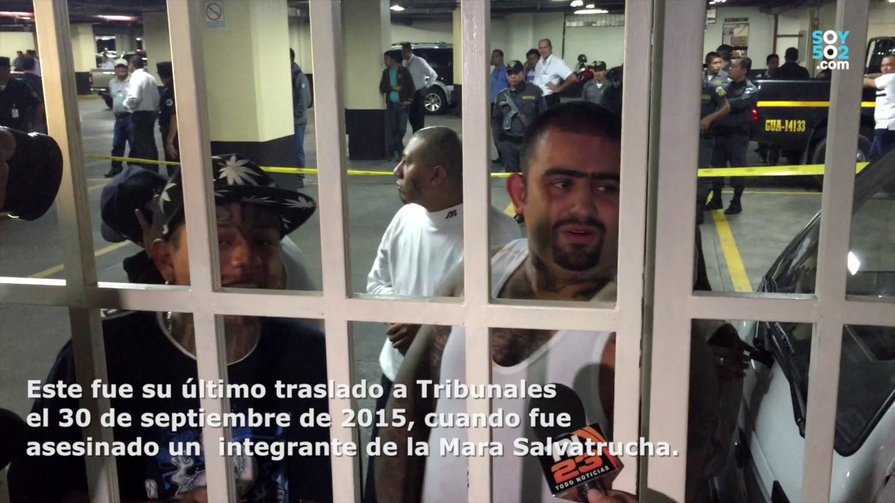 Último traslado a Tribunales del jefe de la Rueda de la pandilla del Barrio 18 en septiembre de 2015