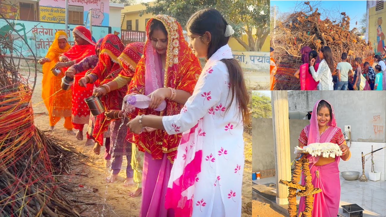 Holi pujan💕एक साथ दो-दो त्योहार🌺एक त्योहार को छोड दूसरा त्योहार कैसे मनाएगे सुबह होते ही तैयारी शुरू
