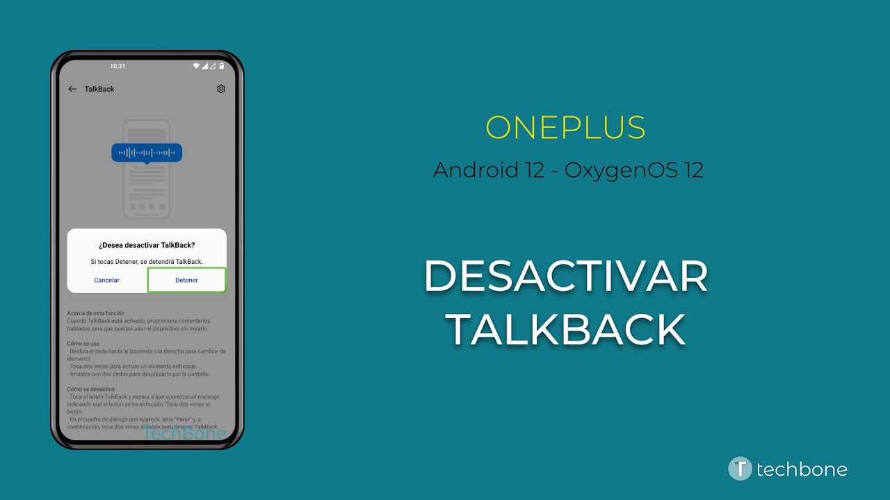 Desactivar TalkBack - OnePlus [Android 12 - OxygenOS 12]