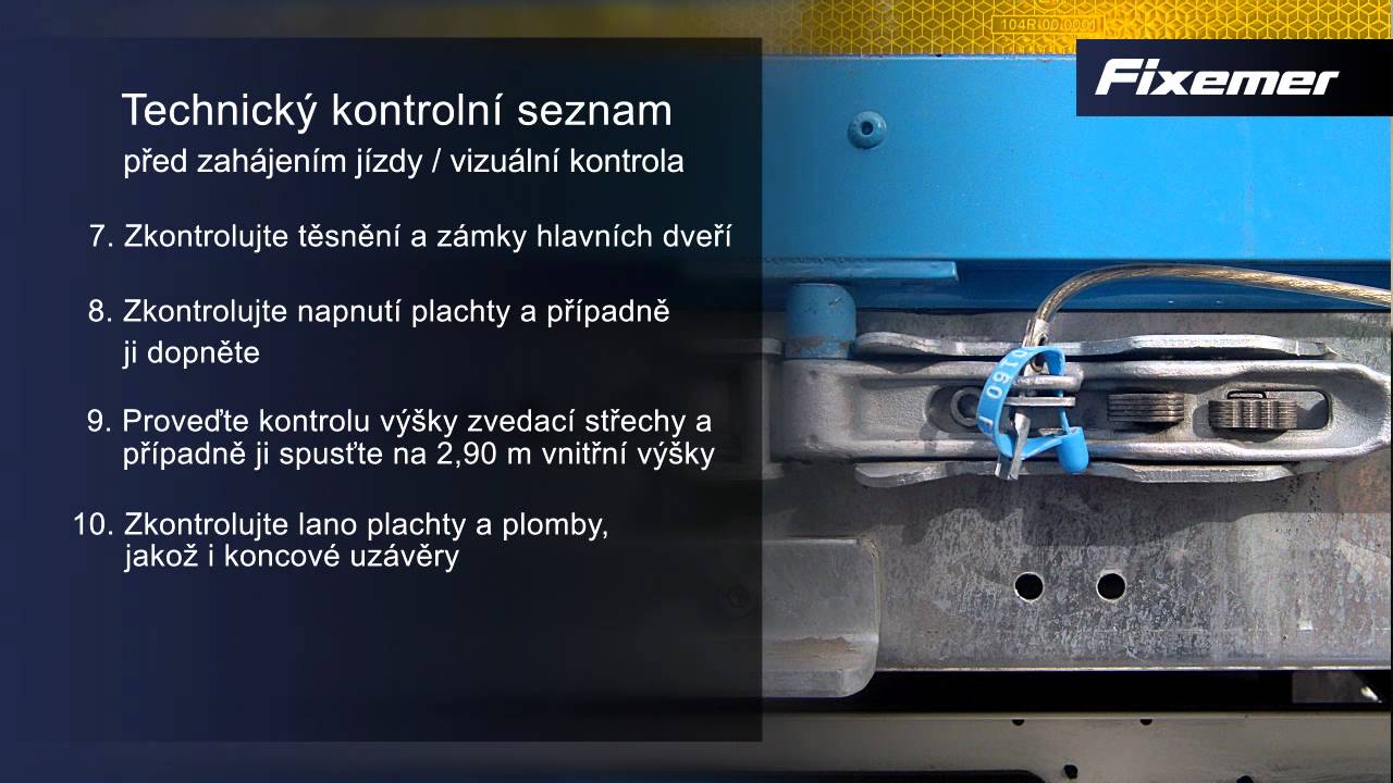 Technický kontrolní seznam / před zahájením jízdy / vizuální kontrola (Fixemer)