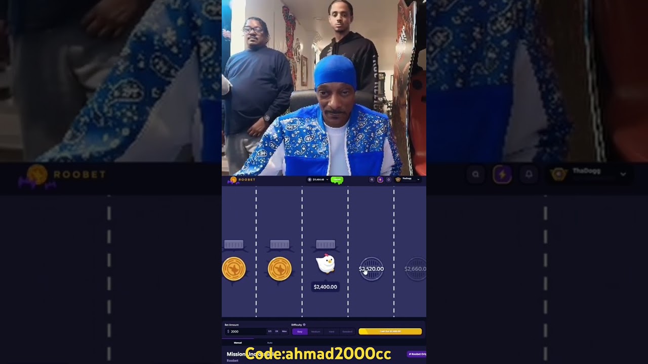 #roobetcrash #roobet #roulette #bet #roobet #gambling Snoop dogg play chicken game😹