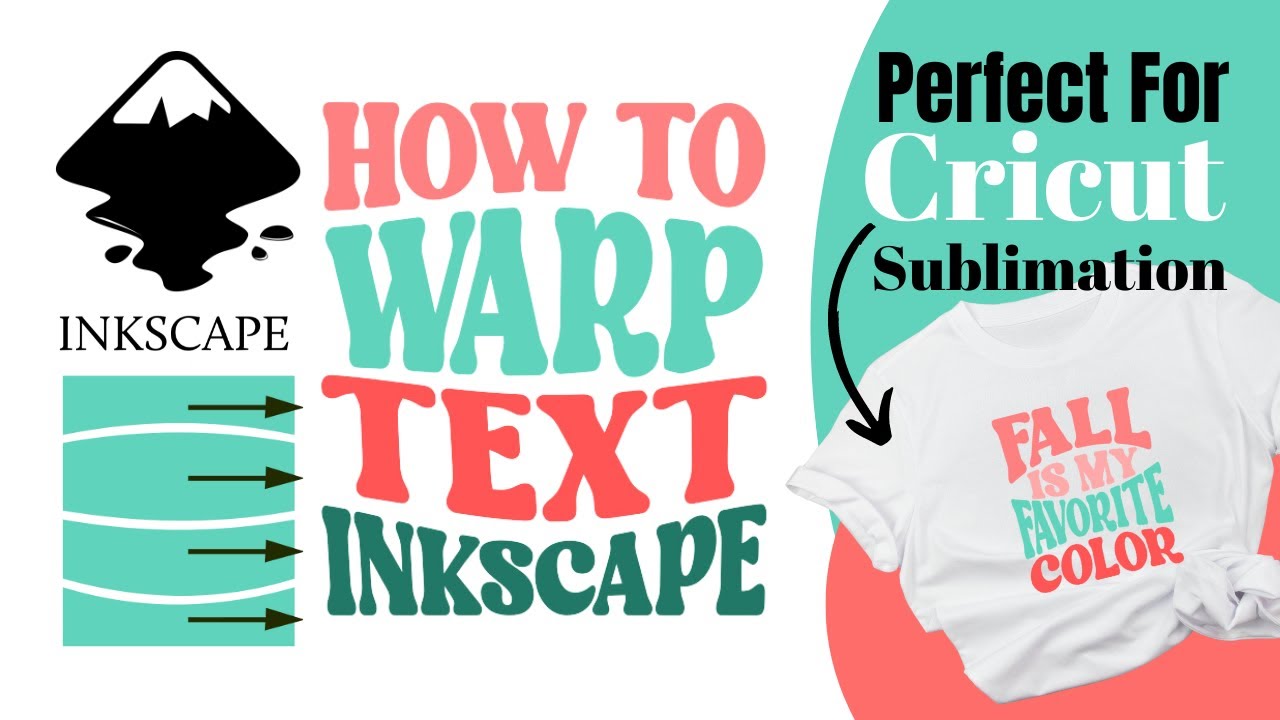 How to Warp Text in Inkscape | How to Create Wart Text Designs in SVG & PNG for Cricut