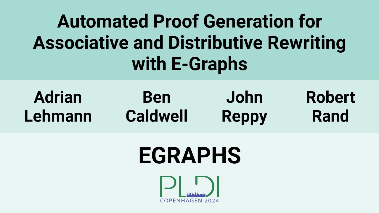 [EGRAPHS24] Automated Proof Generation for Associative and Distributive Rewriting with E-Graphs