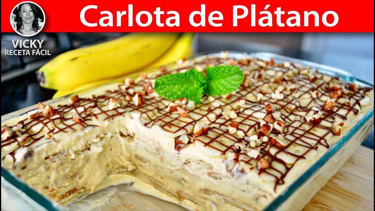 Carlota de Plátano | #VickyRecetaFacil