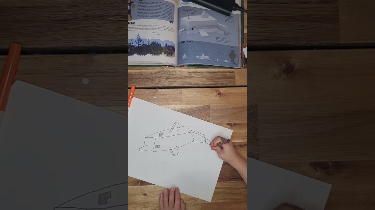 Matsuo - How to draw a Minecraft dolphin 