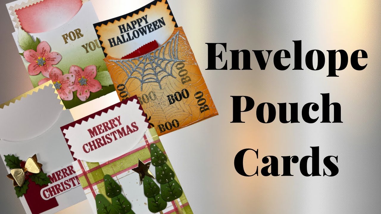 Envelope pouch cards using the Not your Ordinary Card Collection from Spellbinders