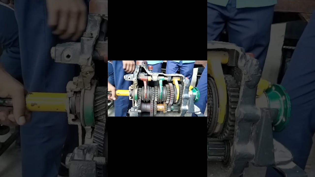 Working of synchro-mesh gearbox #iti #mmv #machine
