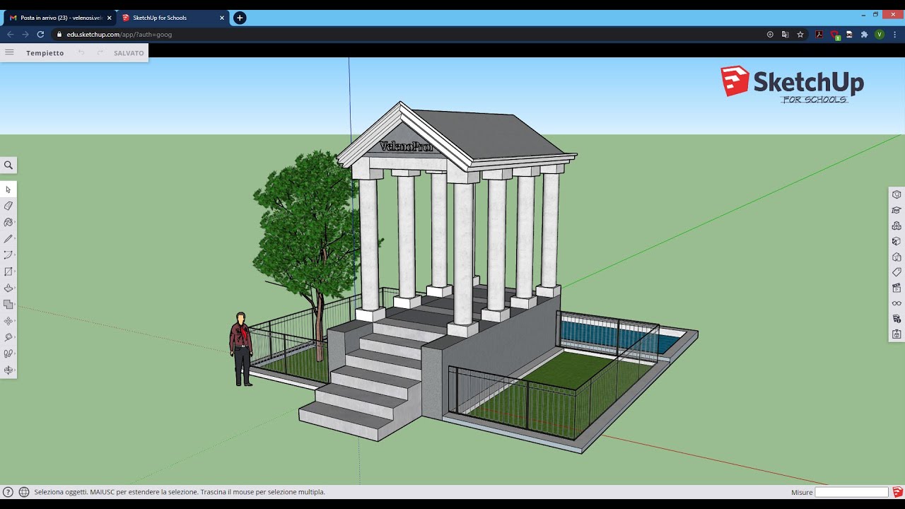 Modellazione 3d con SketchUp - tempietto pt.1