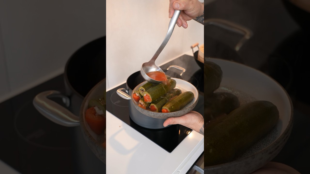 Stuffed Zucchini 🫛 #shorts