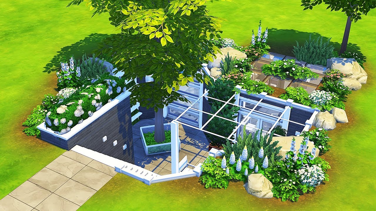 МАЛЕНЬКИЙ ПОДЗЕМНЫЙ ДОМ 🌿 | The Sims 4 | Скоростное строительство
