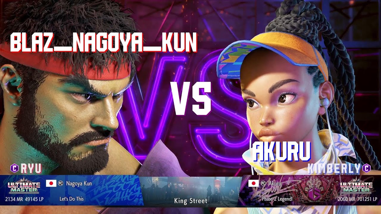 SF6 Blaz_Nagoya_Kun (Ryu Classic) Vs Akuru (Kimberly Classic)