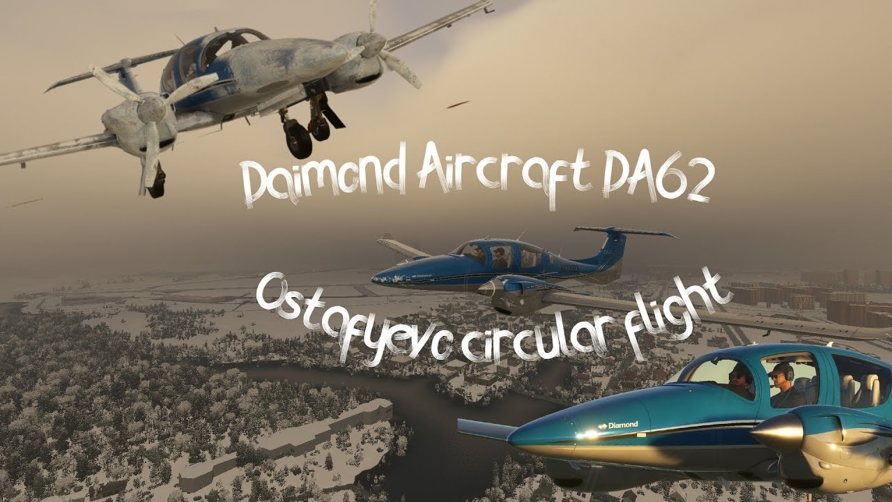 Daimond Aircraft DA62 ostafyevo flight+guide for cockpit preparation and flight