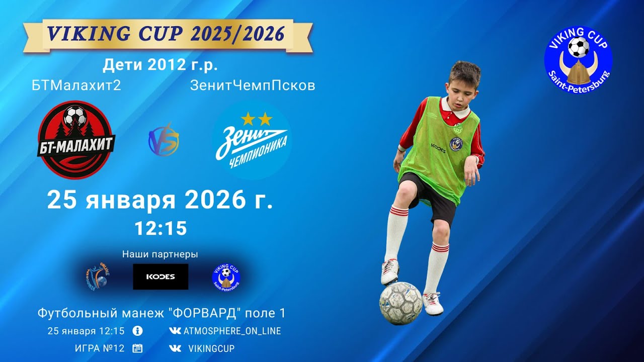 БТМалахит2-ЗенитЧемпионикаПсков/VIKING CUP, Игра №12, 25-01-2026 12:15