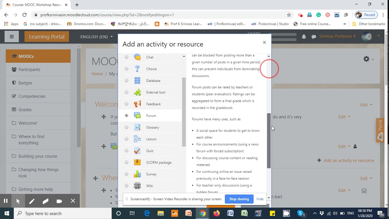 Moodle Course  | How to Setup a Discussion Forum