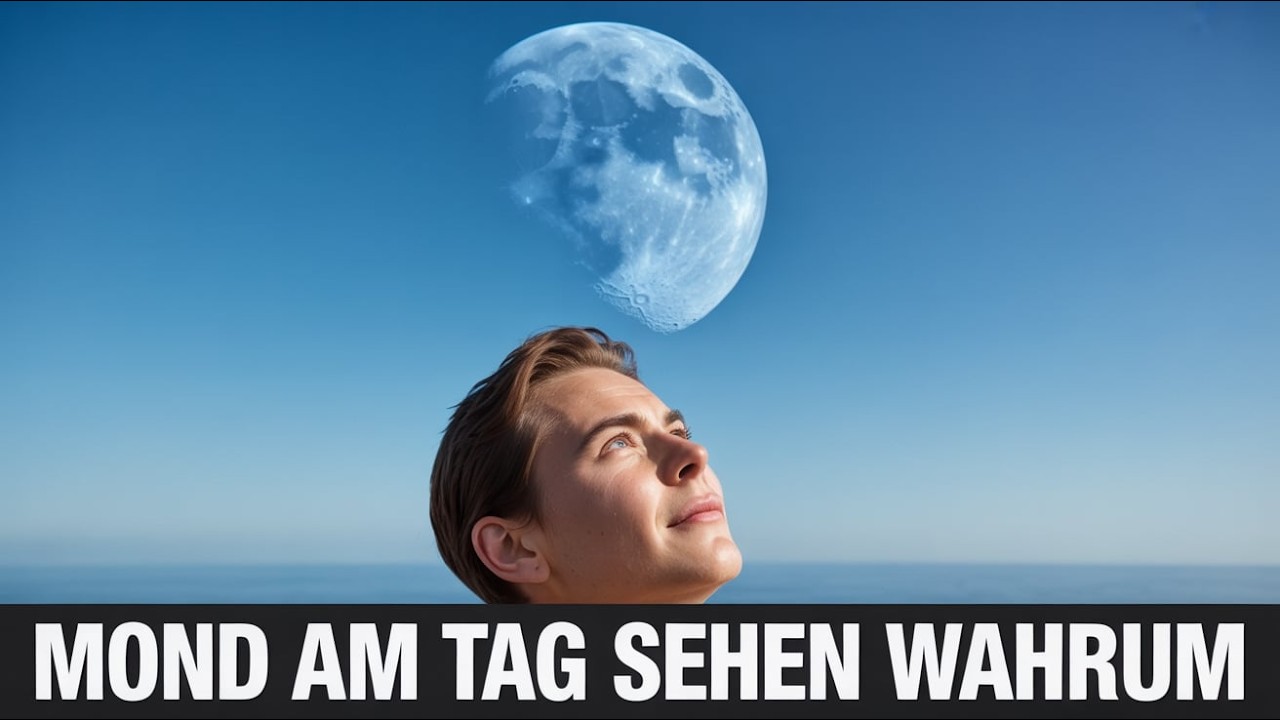 Mond am Tag sehen? 🤯 Warum du ihn manchmal mittags entdeckst! #Astronomie #Fakten